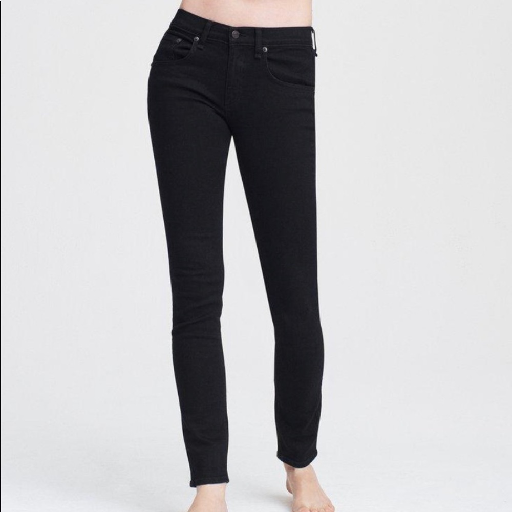 Rag & Bone Cate Mid-Rise Skinny Jeans - Black 24